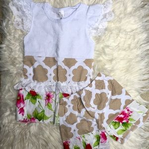 Boutique brand - lace shorts set